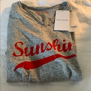 zadig and voltaire// gray sunshine shirt